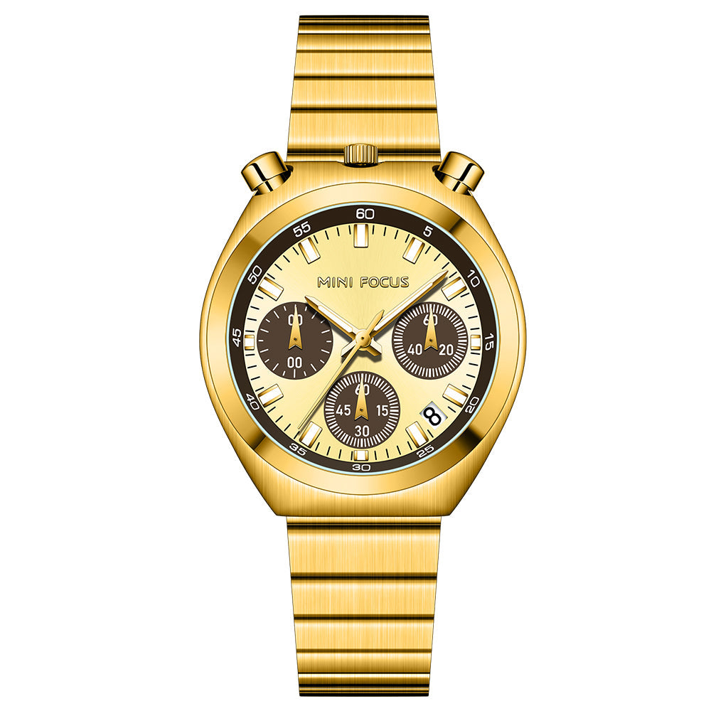 MF0491L Golden Chronograph Watch for Women