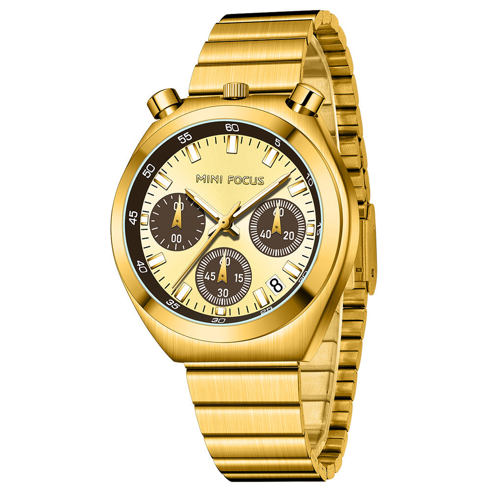 MF0491L Golden Chronograph Watch for Women