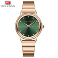 Mini Focus MF0493L.03 Rose Gold Watch with Diamond Studded Green Dial for Women