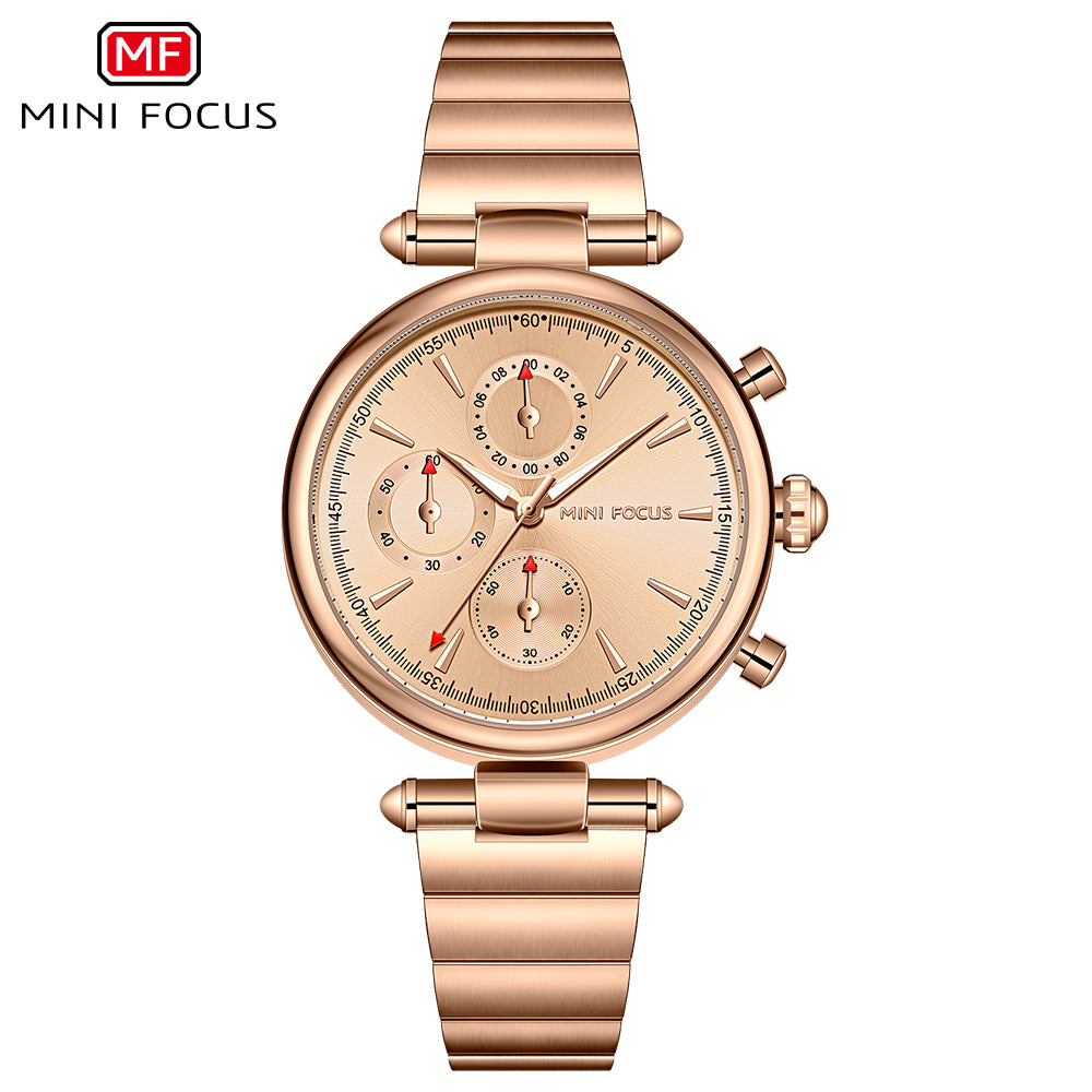 Mini Focus MF0494L.05 Rose Imperial Luxe Watch – Statement Chrono Edition