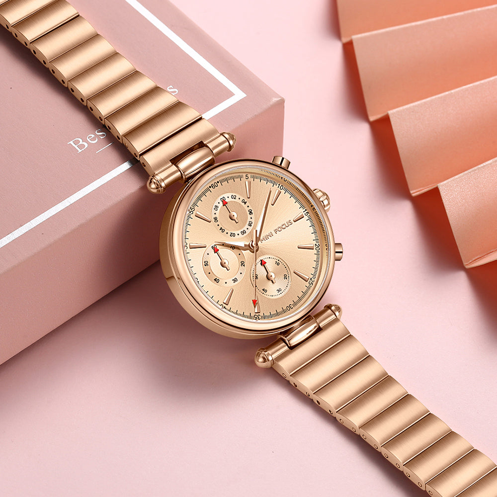 Mini Focus MF0494L.05 Rose Imperial Luxe Watch – Statement Chrono Edition
