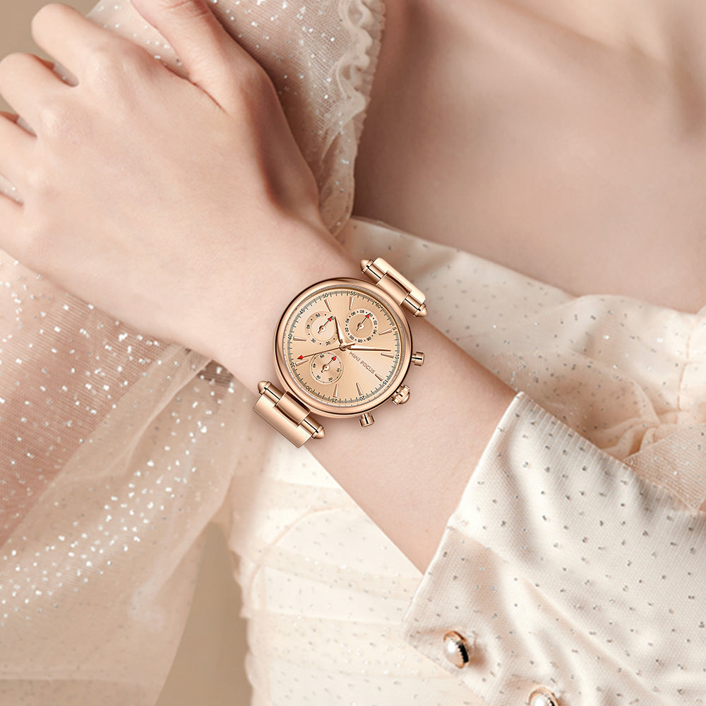 Mini Focus MF0494L.05 Rose Imperial Luxe Watch – Statement Chrono Edition