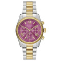 Mini Focus MF0498L.12 Luxe Chronograph – Amethyst Regal Dial with Silver-Gold Two-Tone Bracelet