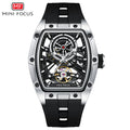 Silver Skeleton Dial Automatic Watch for Men
