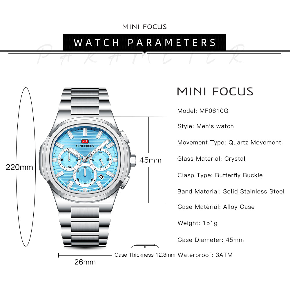 Mini Focus MF0610G.04 Signature Series – Ice Blue Steel Edition