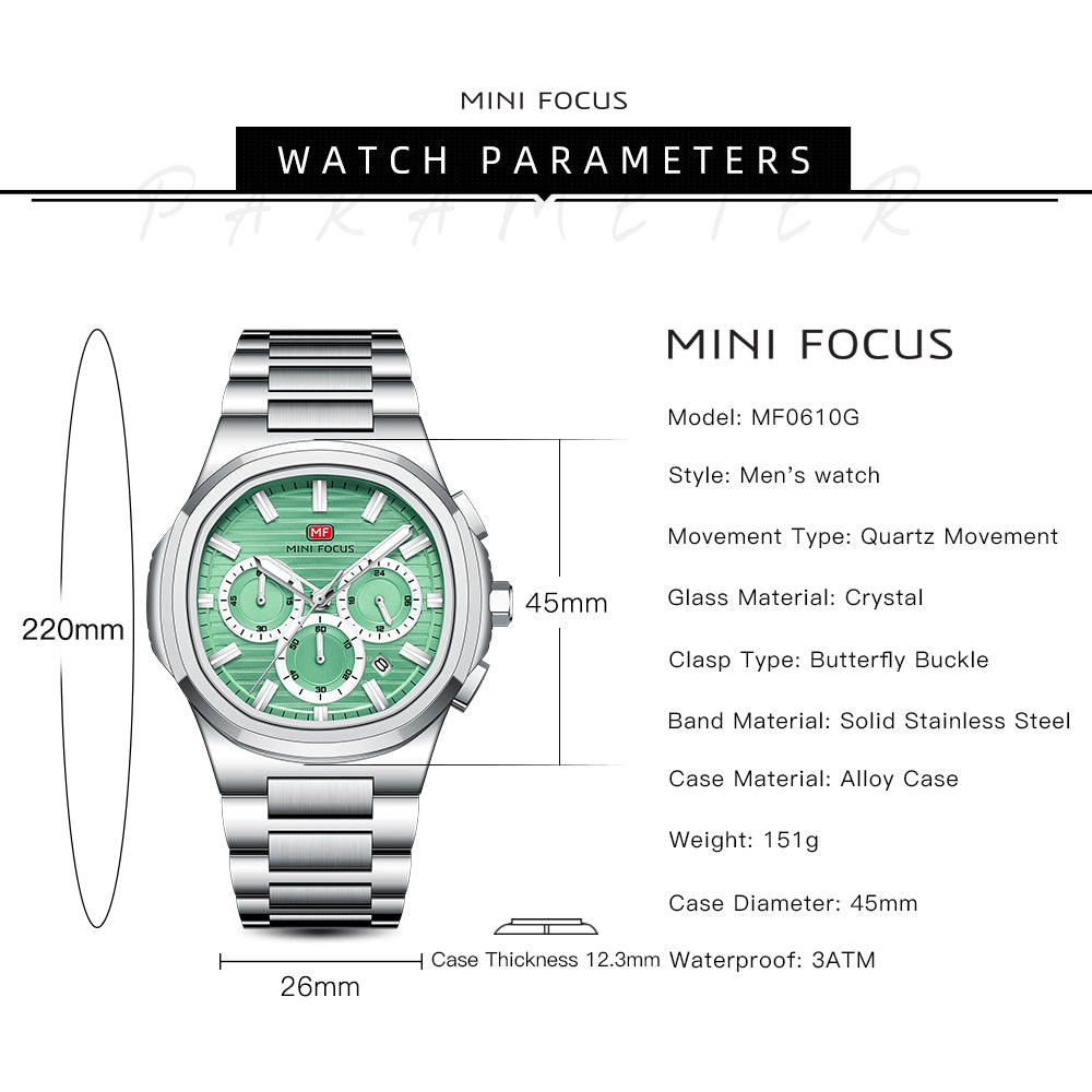 Mini Focus MF0610G.05 Trendsetter Chronograph – Frosted Green Edition