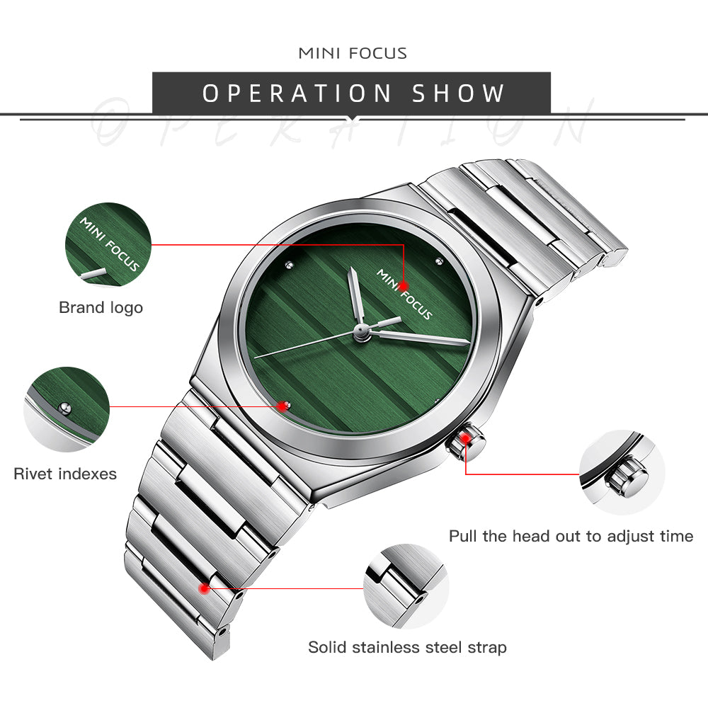Mini Focus MF0611L.03 – Emerald Radiance Luxury Watch