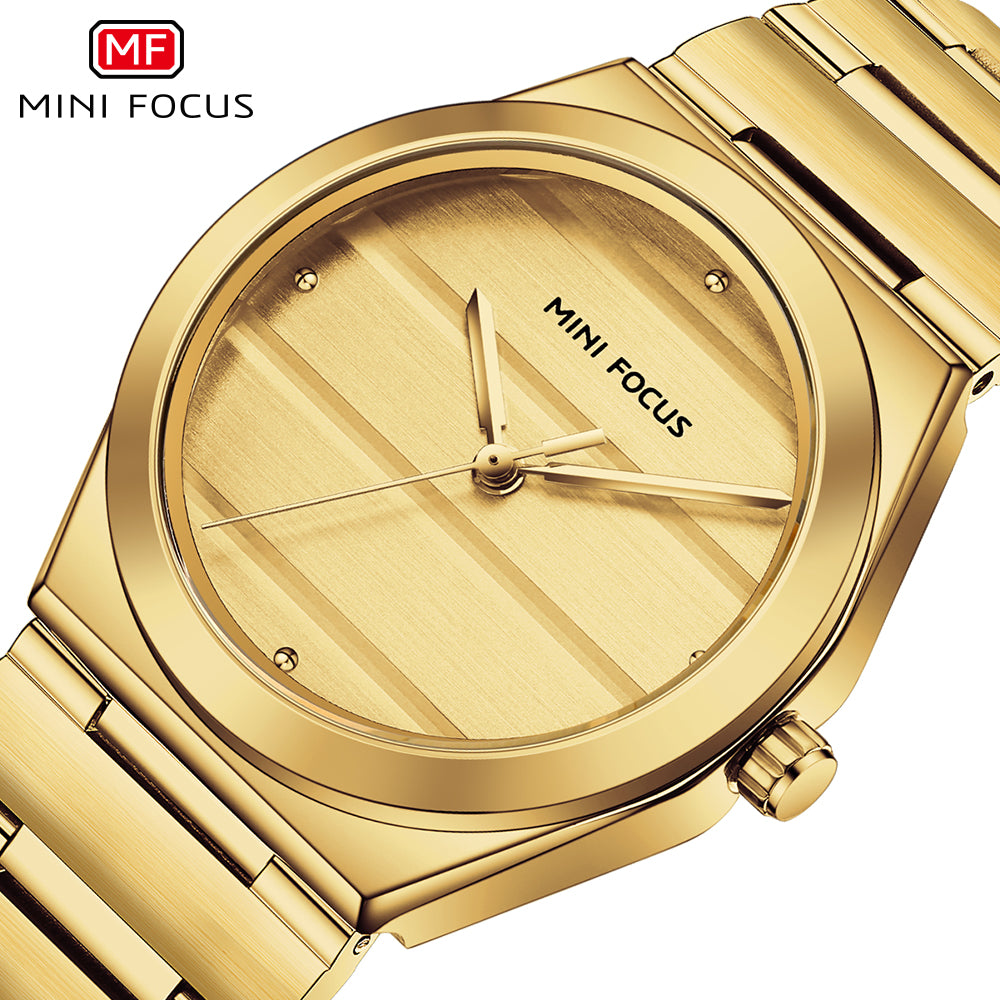 Gold Round Dial Women's Watch - MF0611L.05