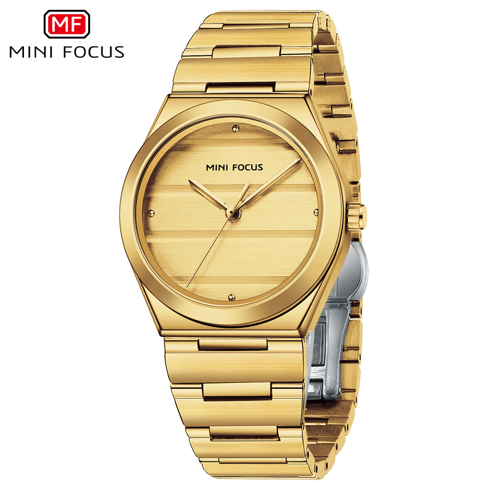 Gold Round Dial Women's Watch - MF0611L.05