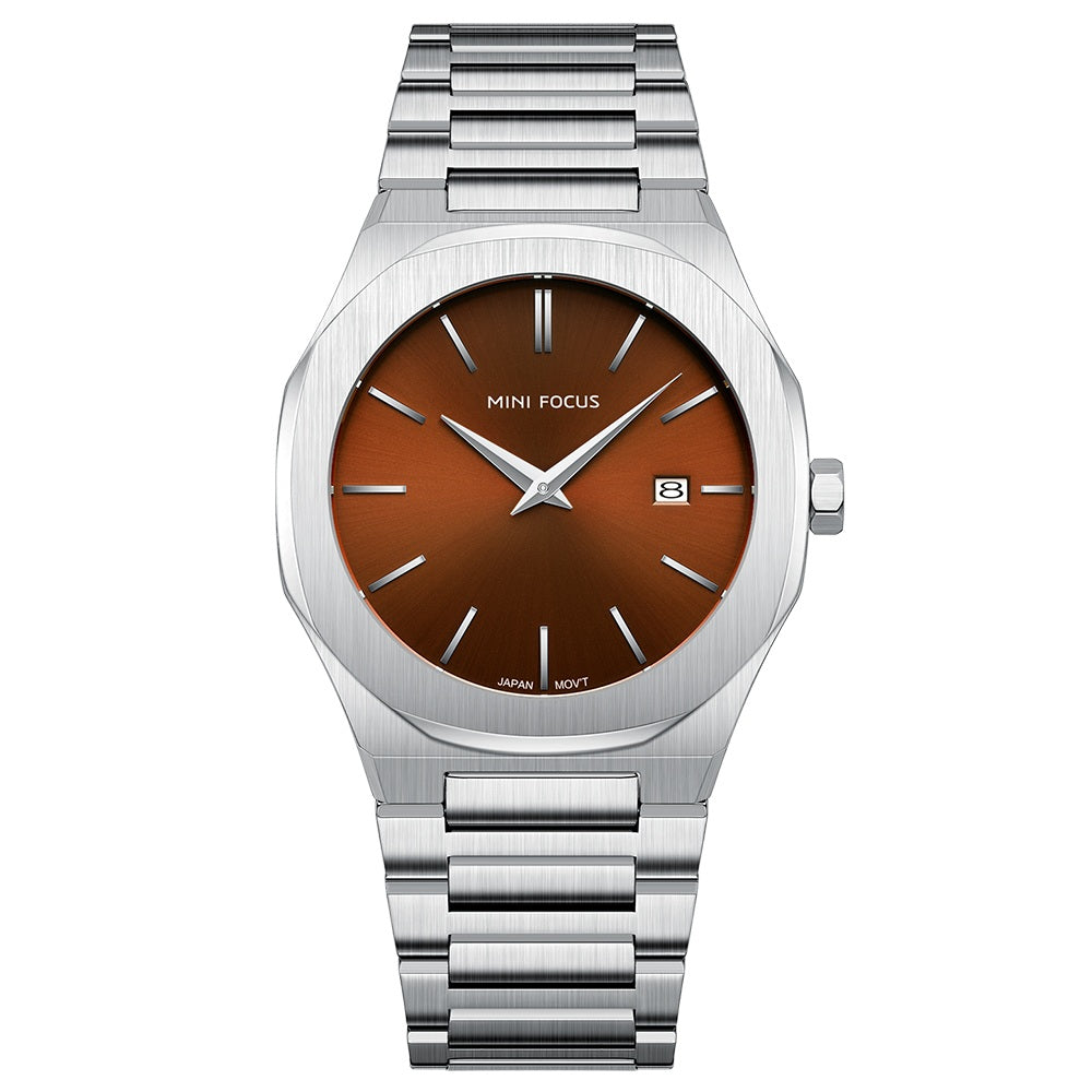 Ultra-Thin Brown Watch for Men