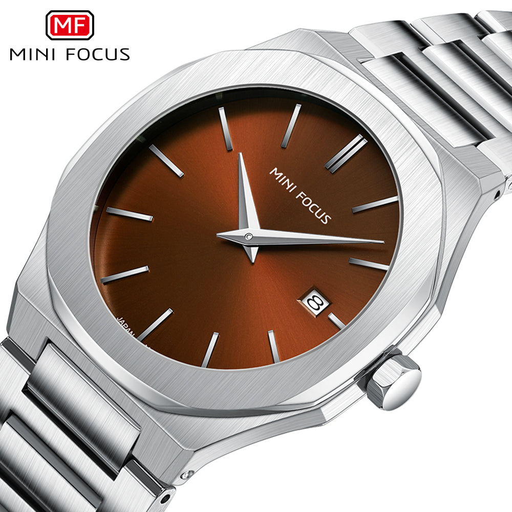 Ultra-Thin Brown Watch for Men