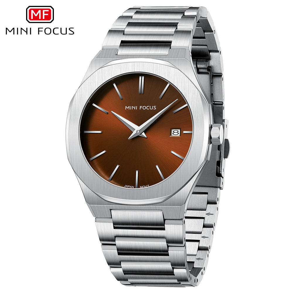 Ultra-Thin Brown Watch for Men