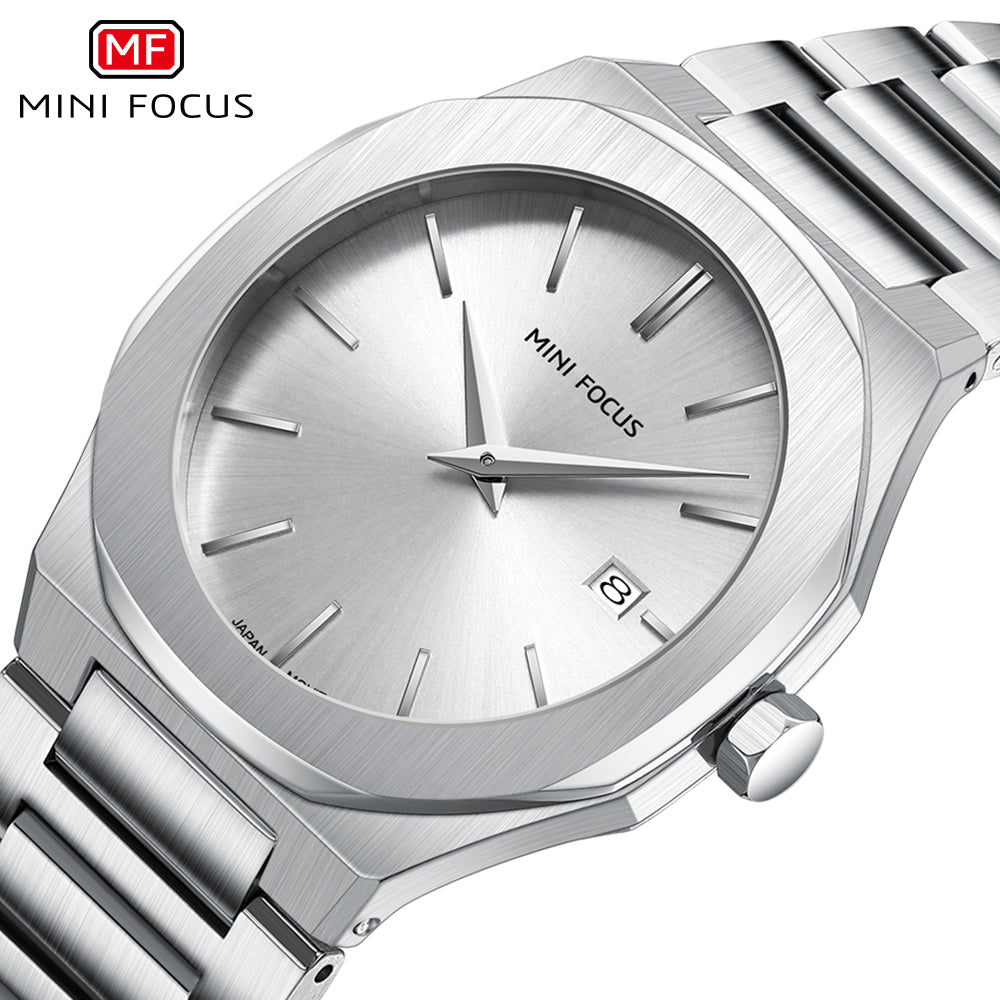Ultra-Thin Silver Watch for Men