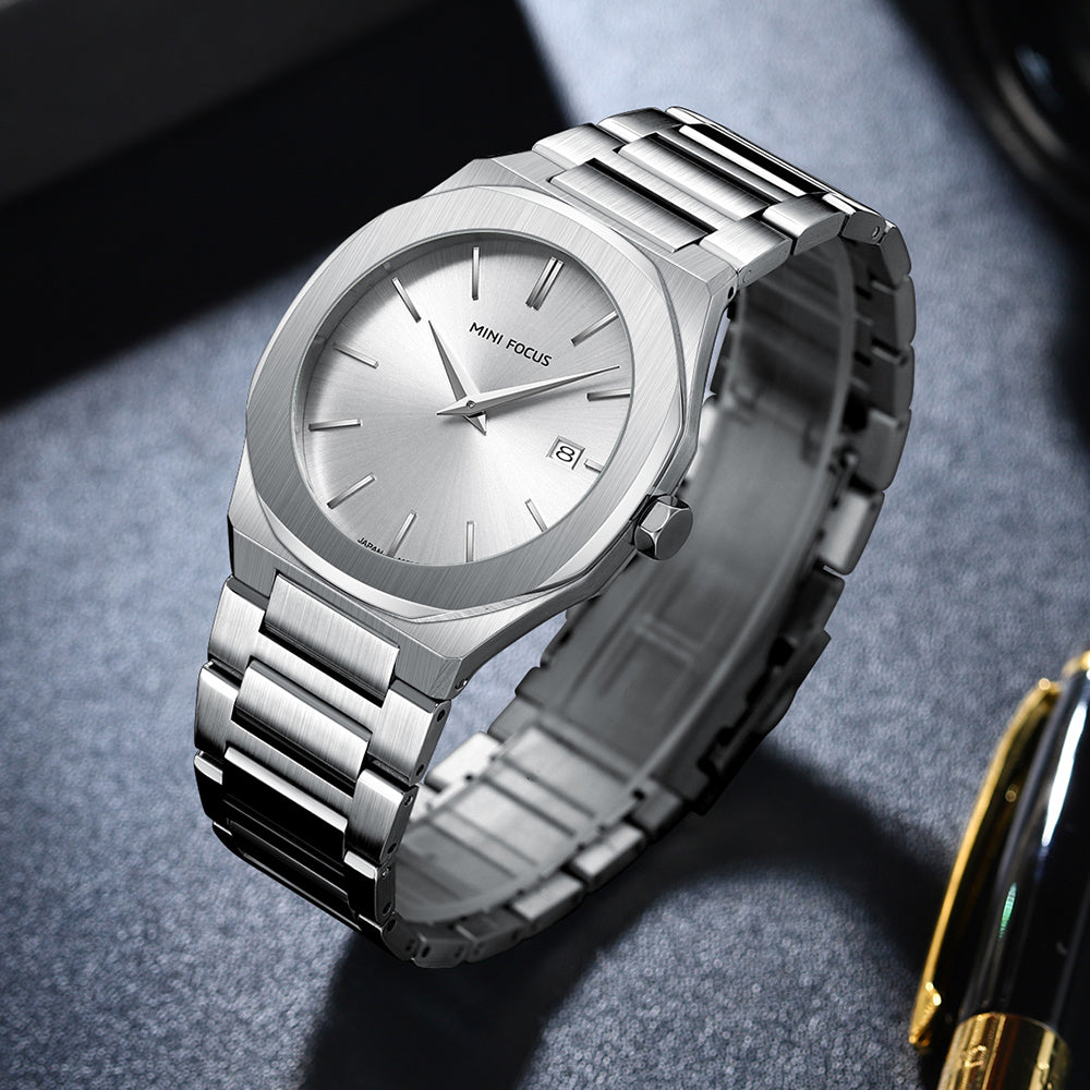 Ultra-Thin Silver Watch for Men