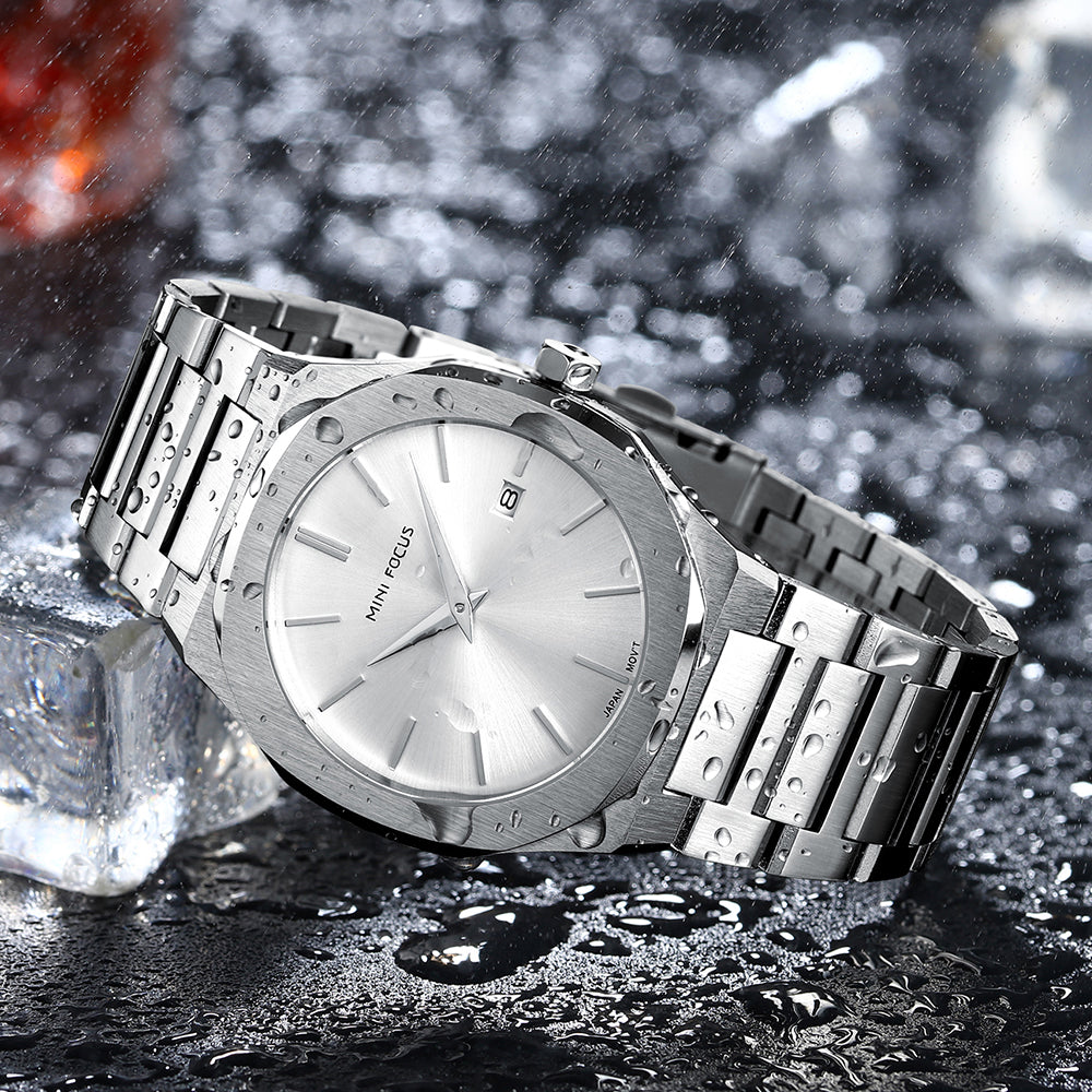 Ultra-Thin Silver Watch for Men
