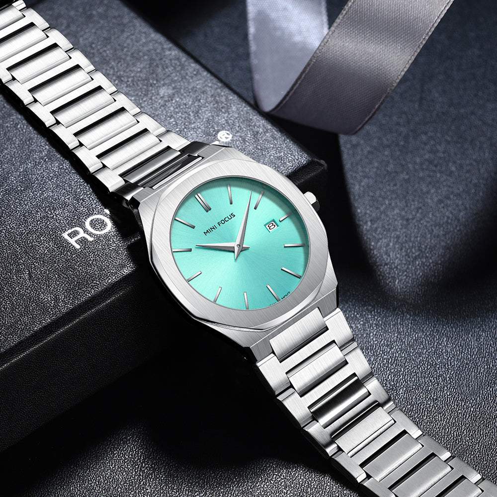 Ultra-Thin Turquoise Watch for Men