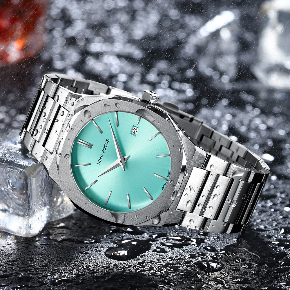 Ultra-Thin Turquoise Watch for Men