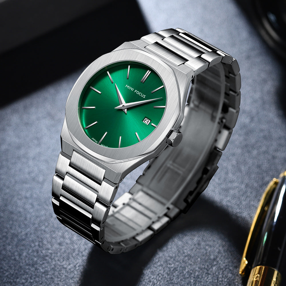 Ultra-Thin Green Watch for Men