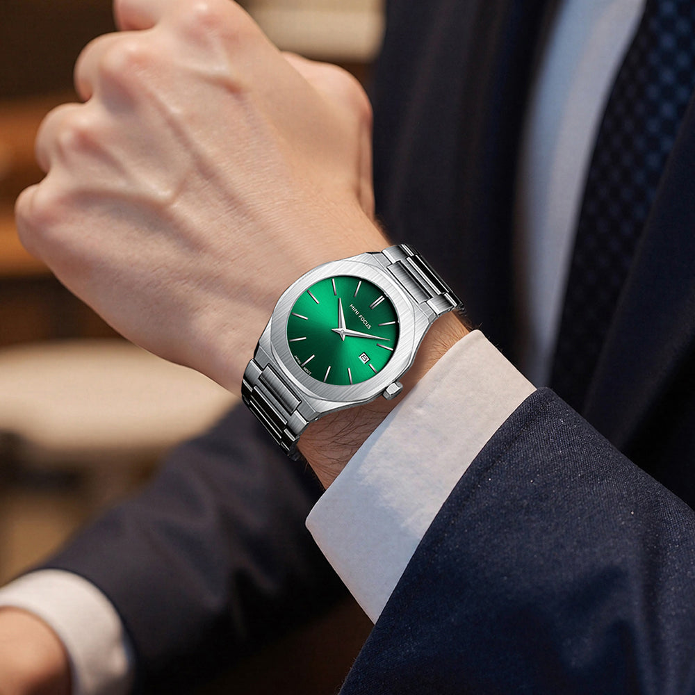 Ultra-Thin Green Watch for Men