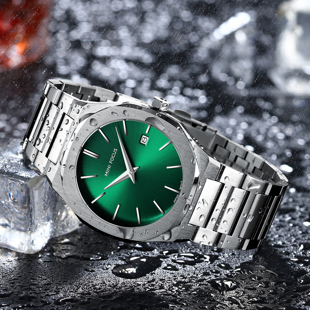 Ultra-Thin Green Watch for Men