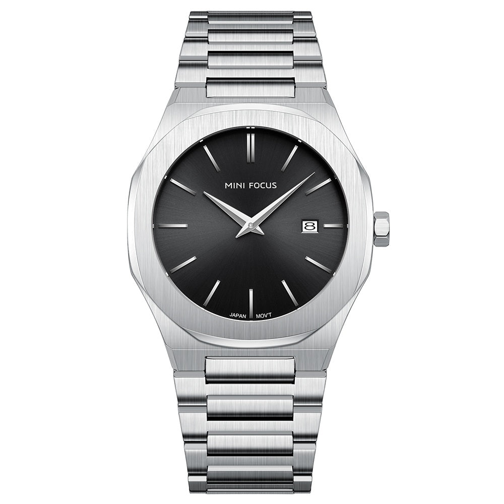 Ultra-Thin Black Watch for Men