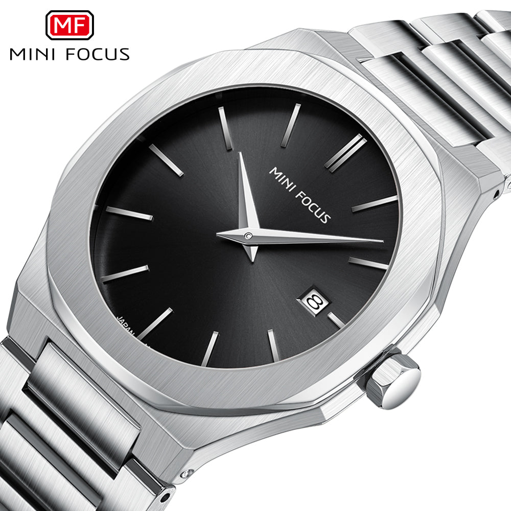 Ultra-Thin Black Watch for Men