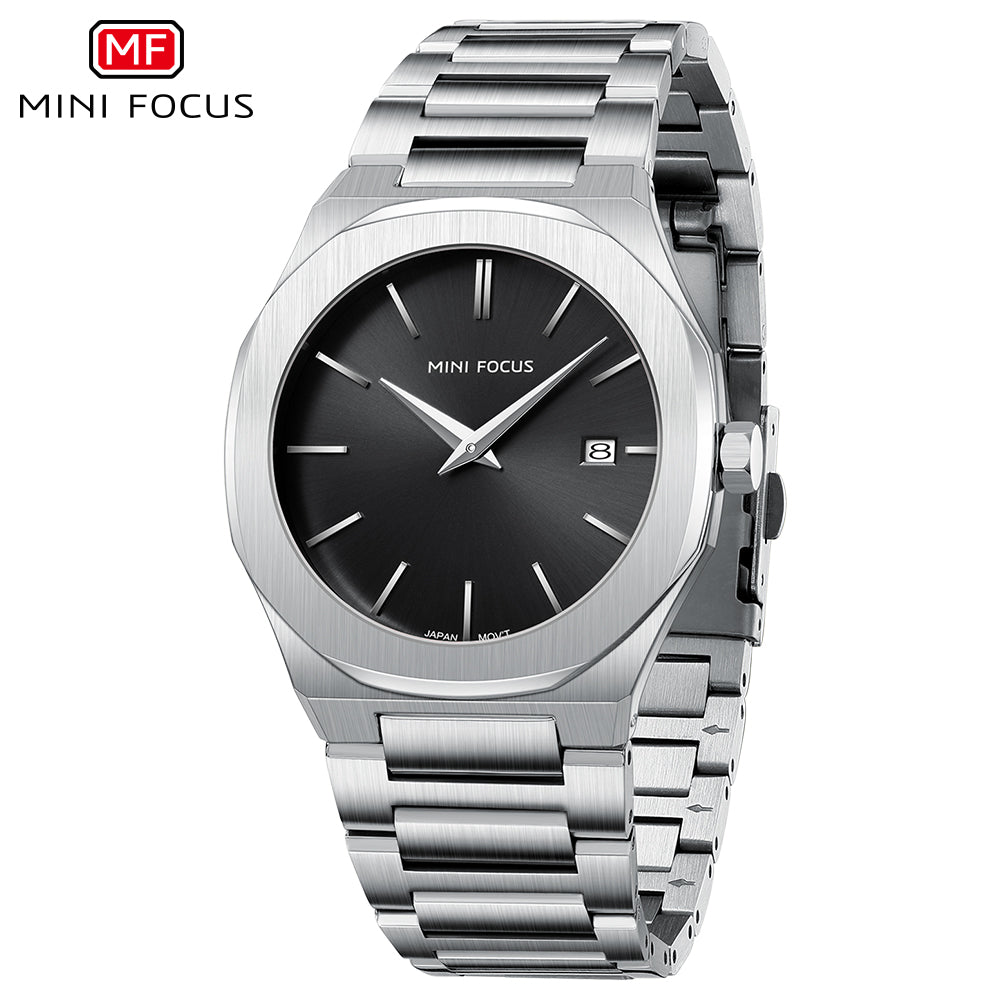 Ultra-Thin Black Watch for Men
