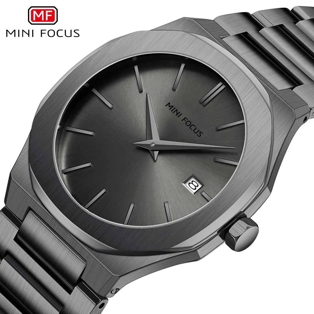 Ultra-Thin Gun Metal Watch for Men