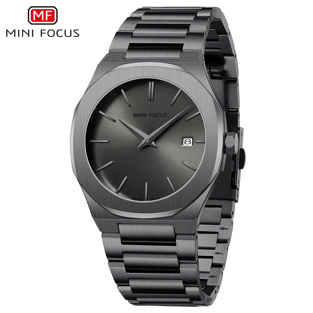 Ultra-Thin Gun Metal Watch for Men