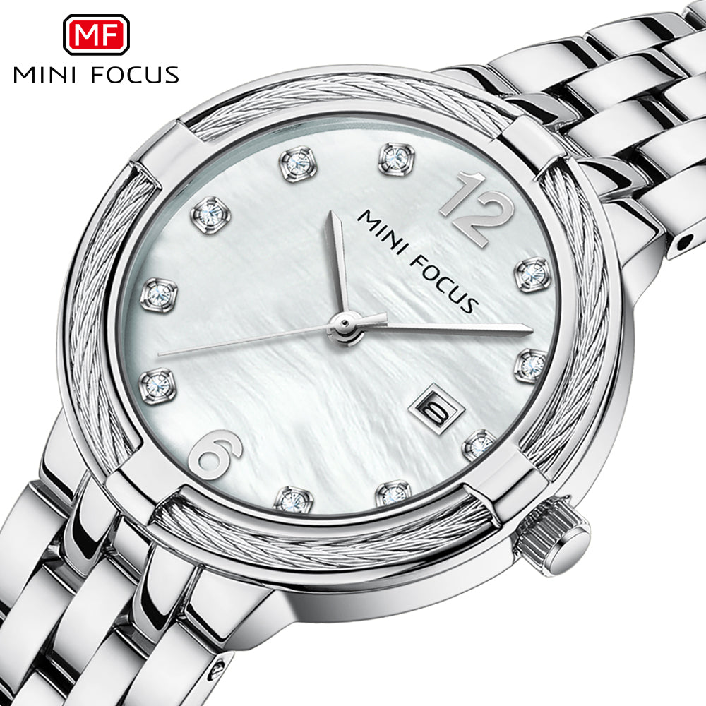Mini Focus MF0626L.01 Heritage Pearl Dial Stainless Steel Luxury Watch