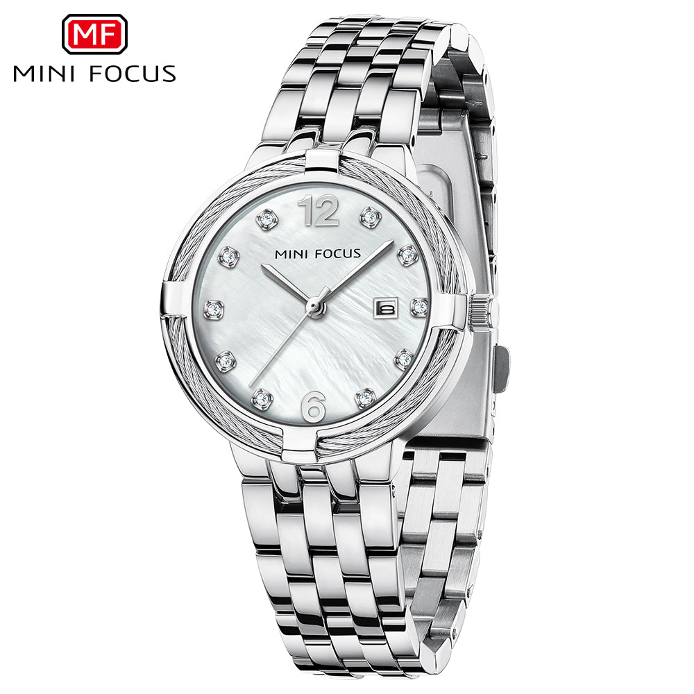 Mini Focus MF0626L.01 Heritage Pearl Dial Stainless Steel Luxury Watch