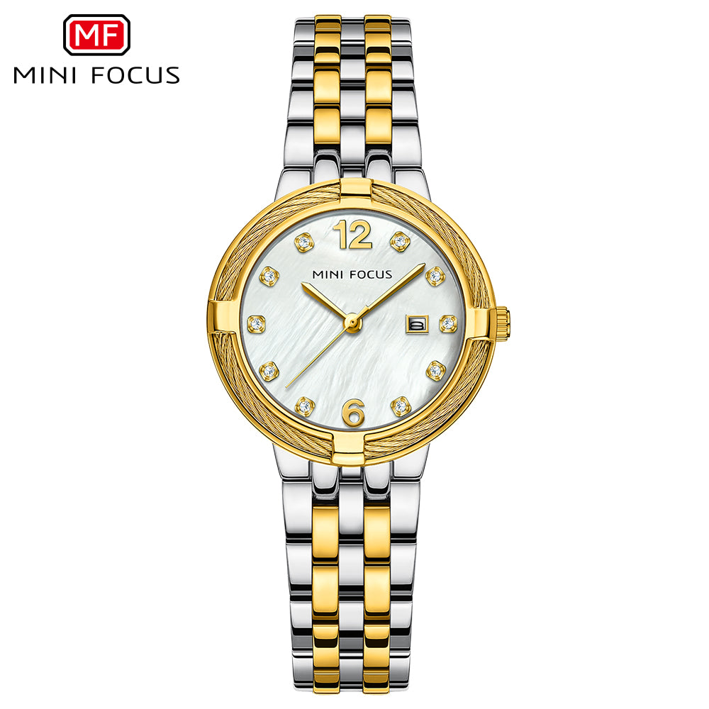Mini Focus MF0626L.03 Imperial Gold & Silver Pearl Luxe Timepiece