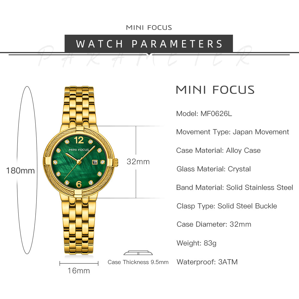 Mini Focus MF0626L.05 Opulent Green Royale Timepiece