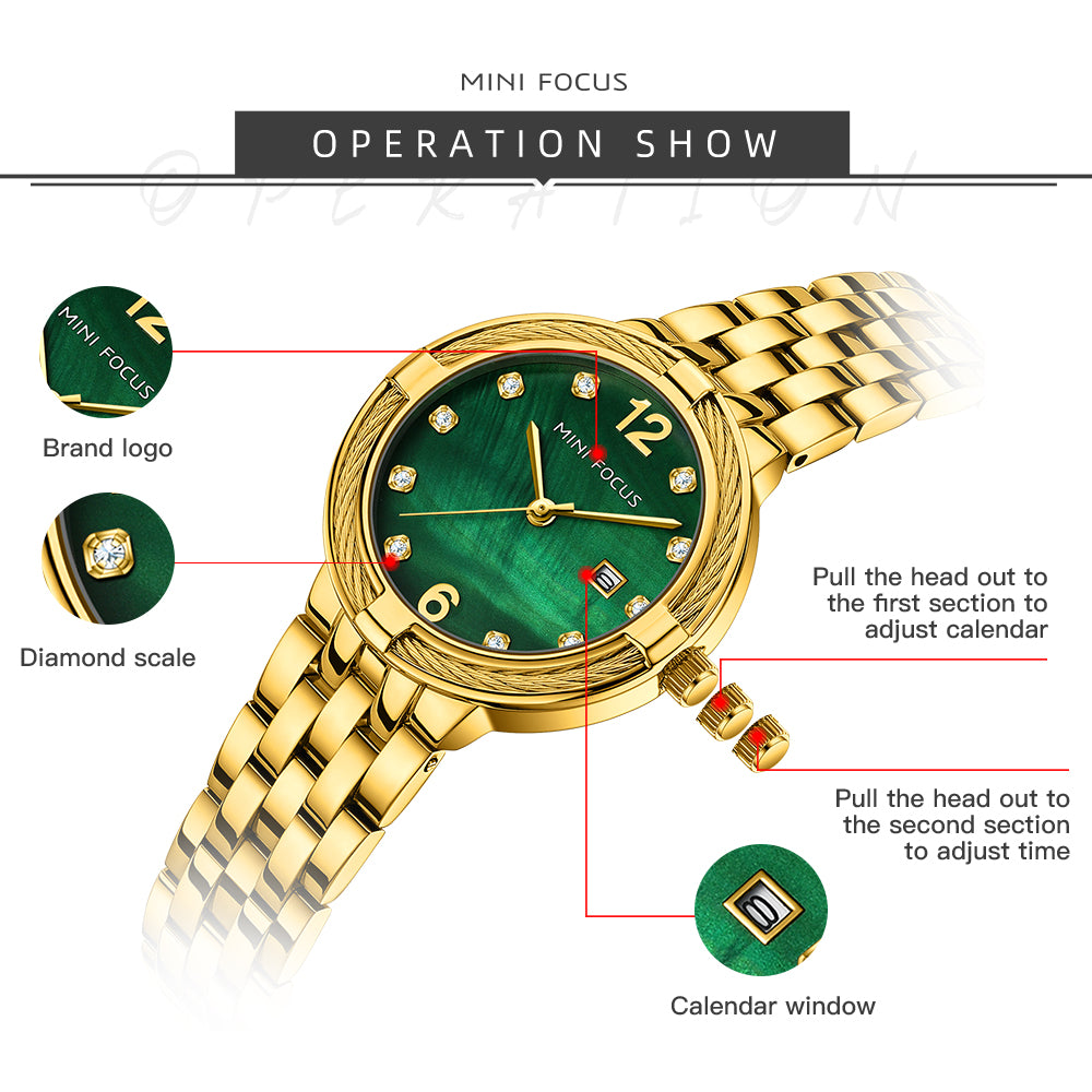 Mini Focus MF0626L.05 Opulent Green Royale Timepiece