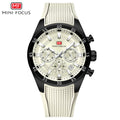 Beige Round Chronograph Watch for Men