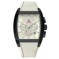 Beige Square Chronograph Watch for Men